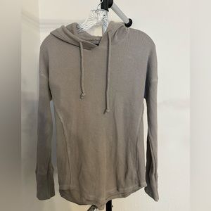 Abercrombie and Fitch Taupe Long Sleeve Henley with hood - XS